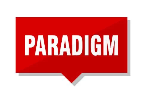 Paradigm red tag Illustrazione stock