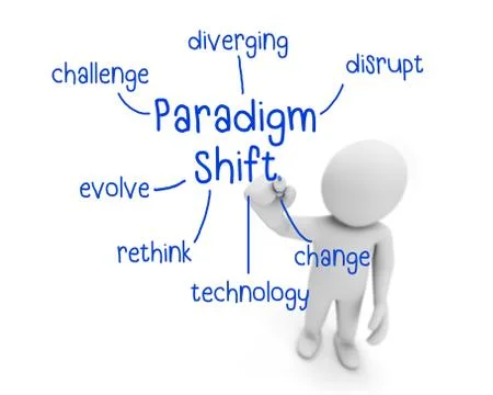 Paradigm shift 库存插图