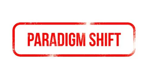Paradigm shift - red grunge rubber, stamp イラスト素材