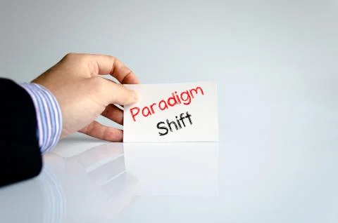 Paradigm shift text concept Stock Photos