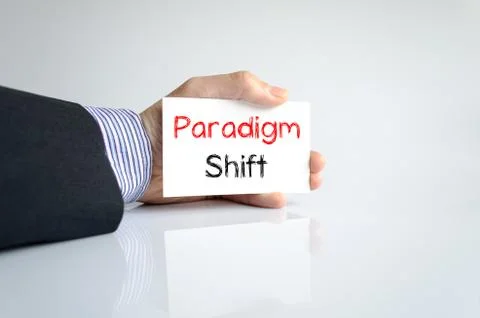 Paradigm shift text concept Stock Photos