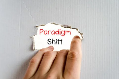Paradigm shift text concept Stock Photos