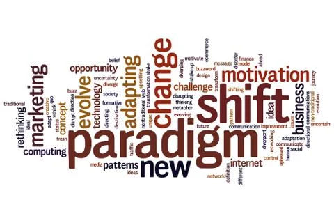 Paradigm shift word cloud 스톡 일러스트