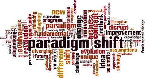 Paradigm shift word cloud イラスト素材