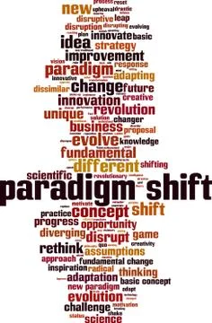 Paradigm shift word cloud イラスト素材