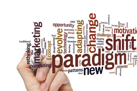 Paradigm shift word cloud Stock Photos