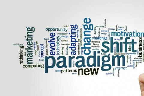 Paradigm shift word cloud Stock Photos