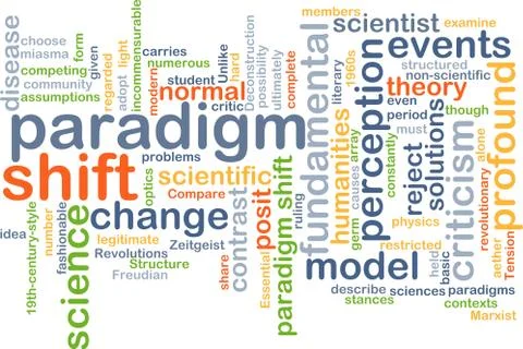 Paradigm shift wordcloud concept illustration 스톡 일러스트