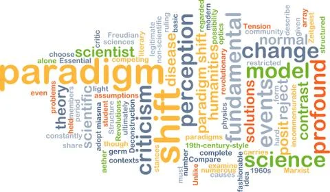 Paradigm shift wordcloud concept illustration 스톡 일러스트
