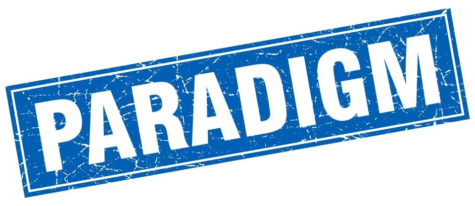 Paradigm square stamp 스톡 일러스트