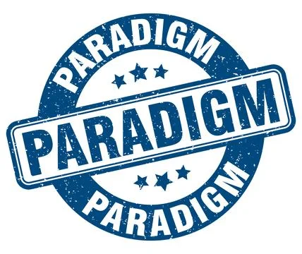 Paradigm stamp. paradigm label. round grunge sign Ilustração Stock