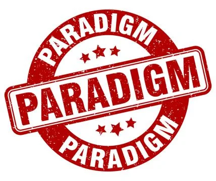 Paradigm stamp. paradigm label. round grunge sign Stock Illustration