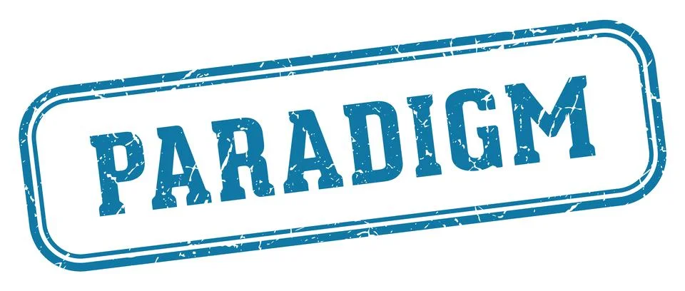 Paradigm stamp. paradigm rectangular stamp on white background Stock Illustration