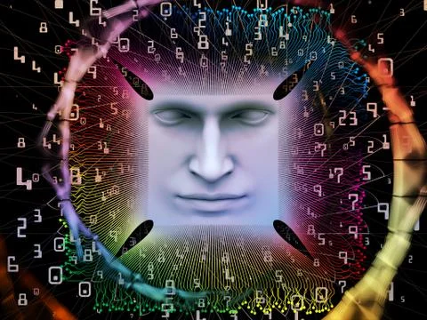 Paradigm of Super Human AI Illustrazione stock