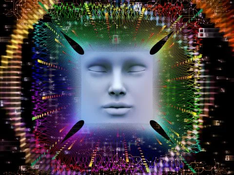 Paradigm of Super Human AI 스톡 일러스트