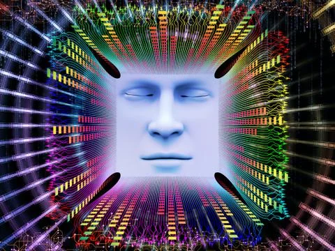 Paradigm of Super Human AI Stockillustratie
