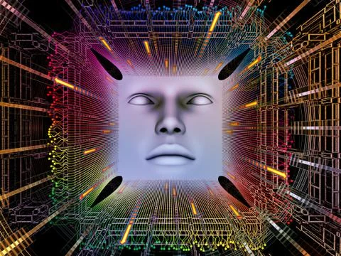 Paradigm of Super Human AI Stock-Illustration