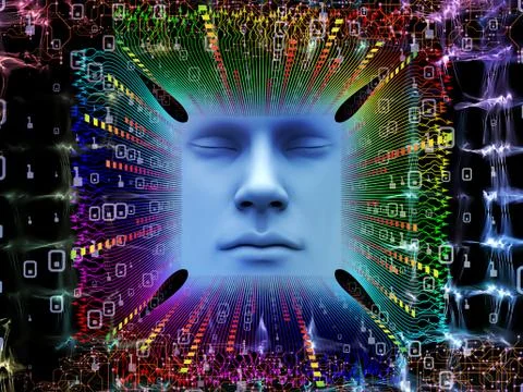 Paradigm of Super Human AI 스톡 일러스트
