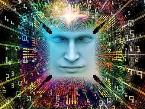 Paradigm of Super Human AI 스톡 일러스트