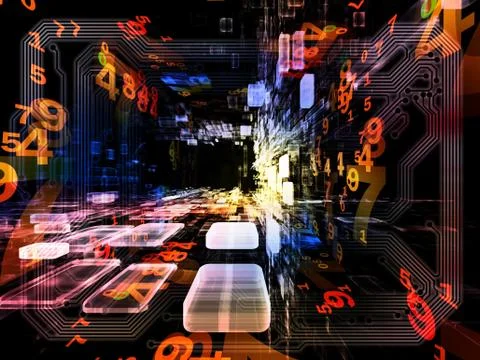 Paradigm of Virtual Space Stock Illustration