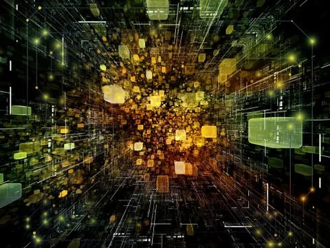 Paradigm of Virtual Space Stock Illustration