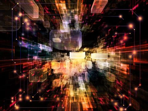 Paradigm of Virtual Space Illustrazione stock