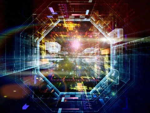 Paradigm of Virtual Space 스톡 일러스트