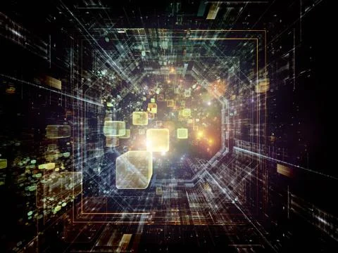 Paradigm of Virtual Space Illustrazione stock