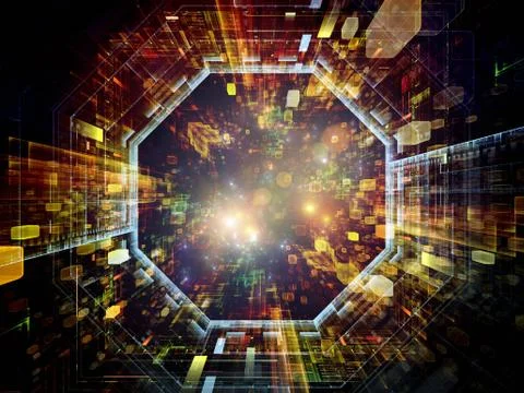 Paradigm of Virtual Space Stock Illustration