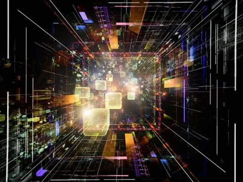 Paradigm of Virtual Space 스톡 일러스트