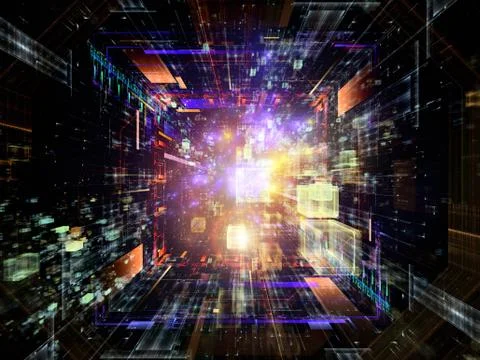 Paradigm of Virtual Space 스톡 일러스트