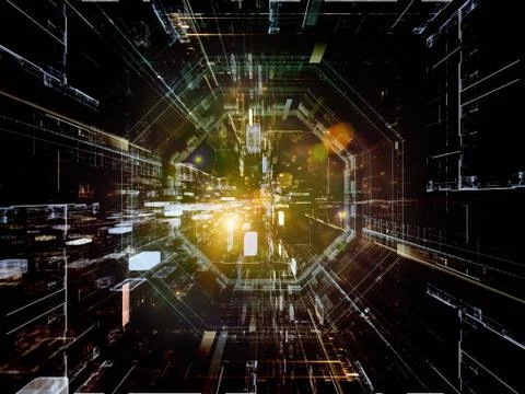 Paradigm of Virtual Space 스톡 일러스트