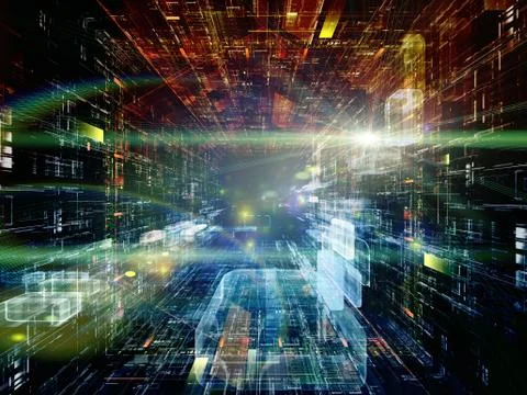 Paradigm of Virtual Space Stock Illustration