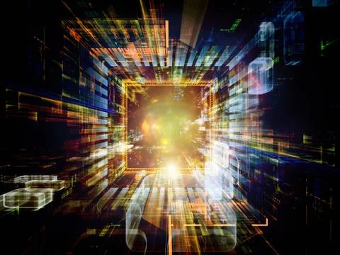 Paradigm of Virtual Space Illustrazione stock