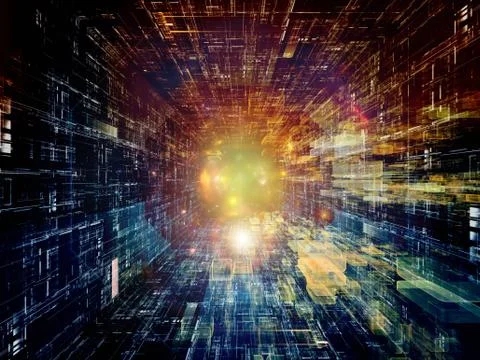 Paradigm of Virtual Space Stock Illustration