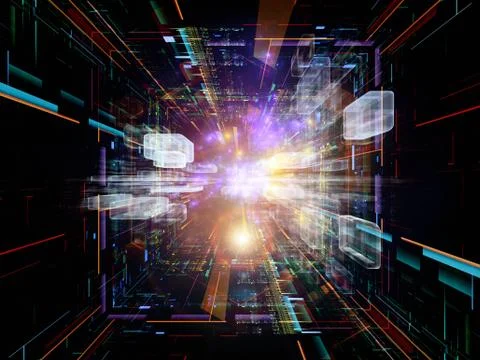 Paradigm of Virtual Space Illustrazione stock