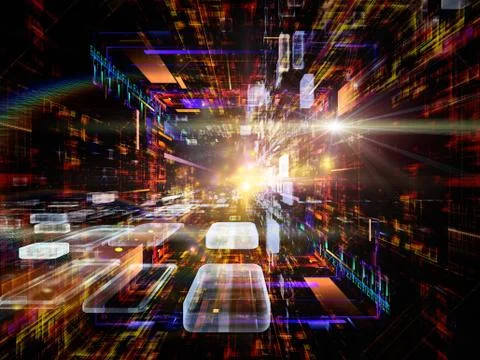 Paradigm of Virtual Space 스톡 일러스트