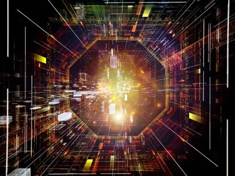 Paradigm of Virtual Space Illustrazione stock