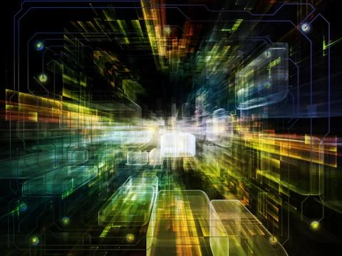 Paradigm of Virtual Space 스톡 일러스트