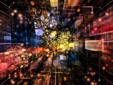 Paradigm of Virtual Space Illustrazione stock