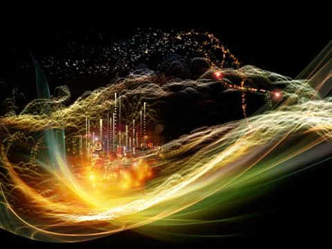 Paradigm of Virtual World Illustrazione stock