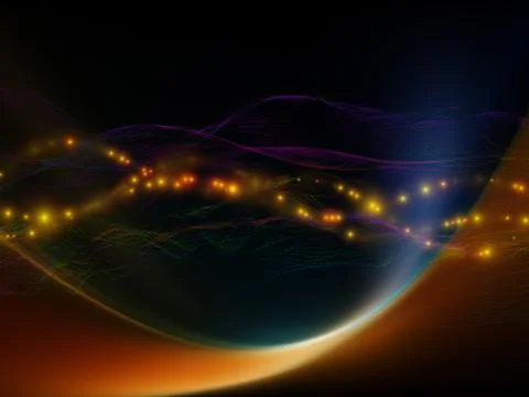 Paradigm of Virtual World Illustrazione stock