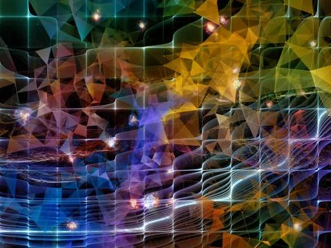 Paradigm of Virtual World Illustrazione stock