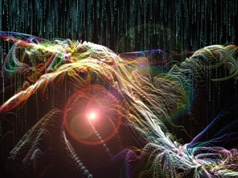 Paradigm of Virtual World Stock Illustration