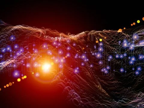 Paradigm of Virtual World 스톡 일러스트