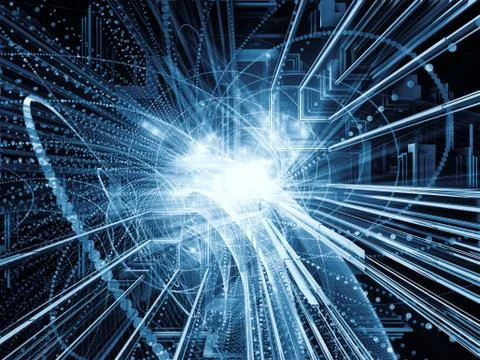 Paradigm of Wave Particle Illustrazione stock