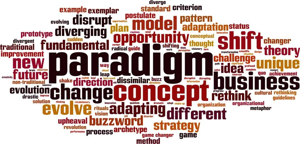 Paradigm word cloud 스톡 일러스트