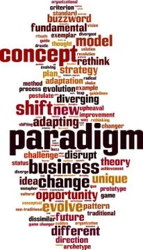 Paradigm word cloud 스톡 일러스트