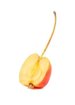 Paradise apple with half Fotos de archivo