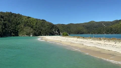 Paradise beach in Abel Tasman Видео 343952302